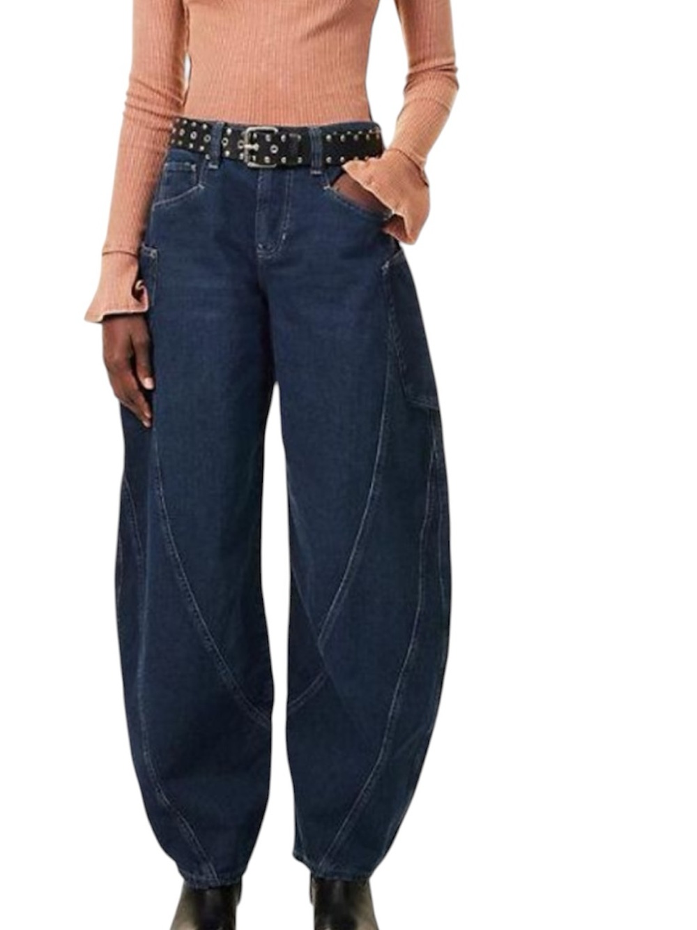We the Free Sugar n Spice High rise Barrel    Jeans